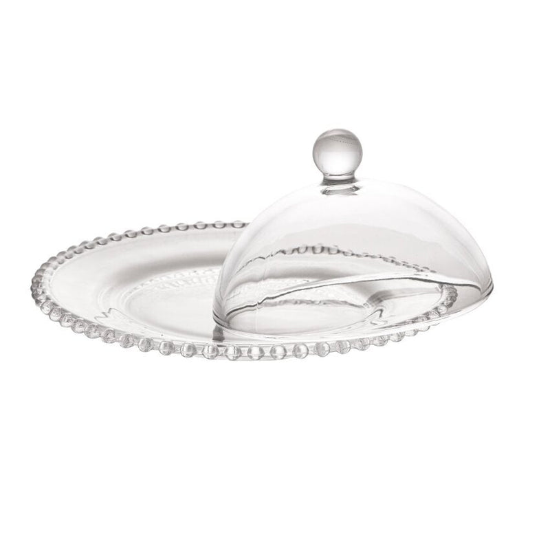 Queijeira de Cristal Pearl 20x9cm