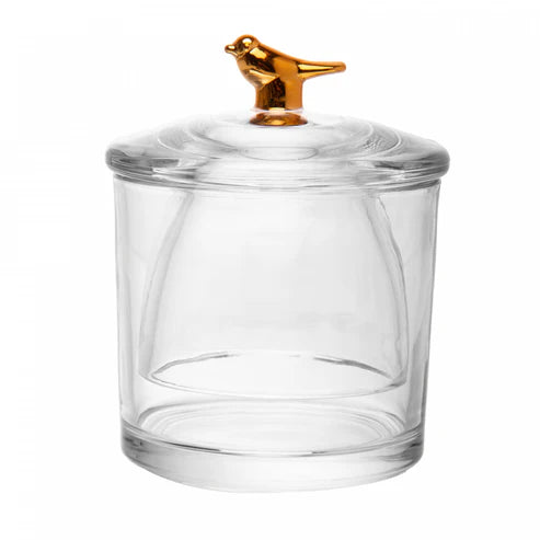 MANTEIGUEIRA FRANCESA GOLDEN BIRD 9,5CM X 9,5CM X 11CM CRISTAL