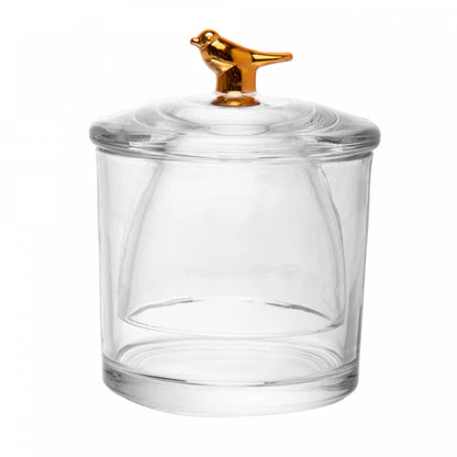 MANTEIGUEIRA FRANCESA GOLDEN BIRD 9,5CM X 9,5CM X 11CM CRISTAL
