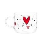 CANECA DE VIDRO RESISTENTE AO CALOR HEART 120ML