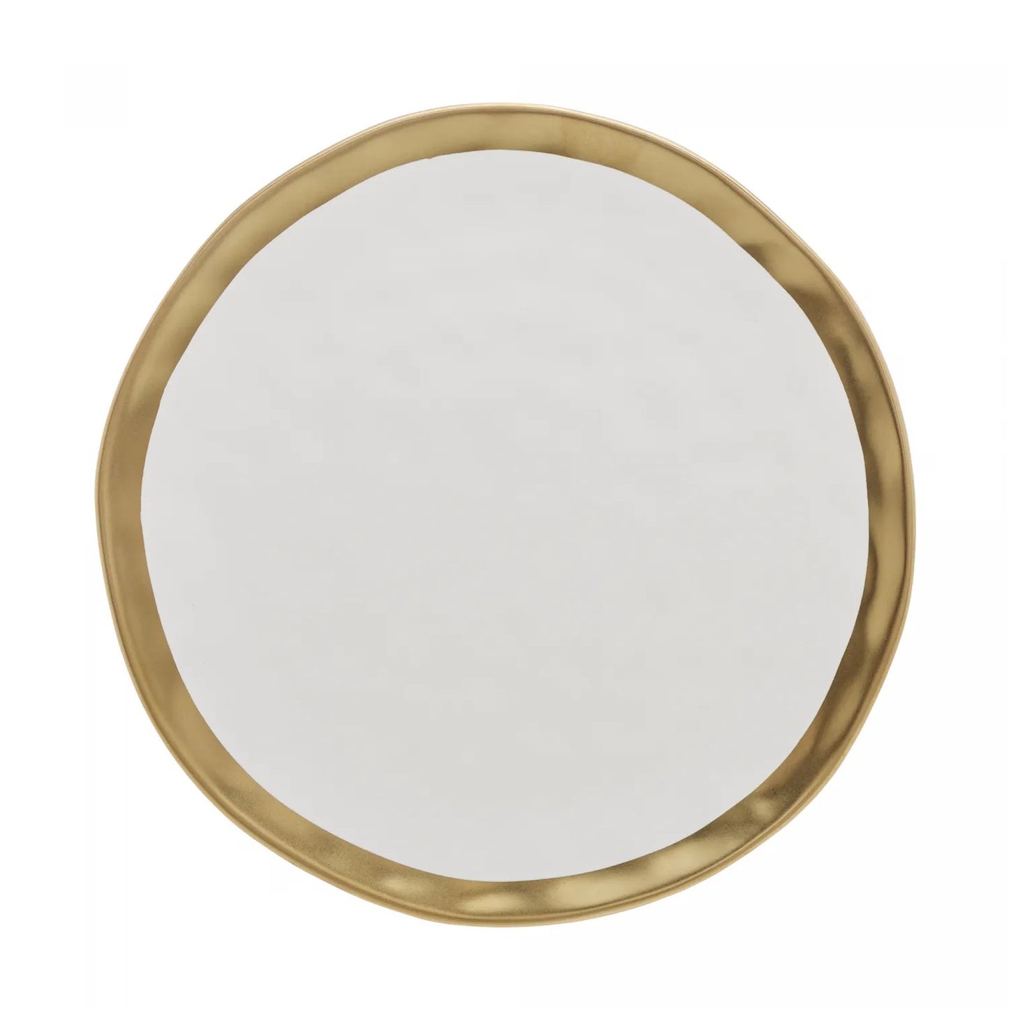 Prato Sobremesa Porcelana Branco e Dourado Dubai