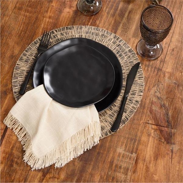 Guardanapo Franja Coloratta Natural - DoceLar Loja