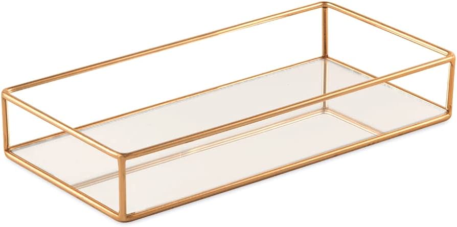 BANDEJA EM METAL COM ESPELHO