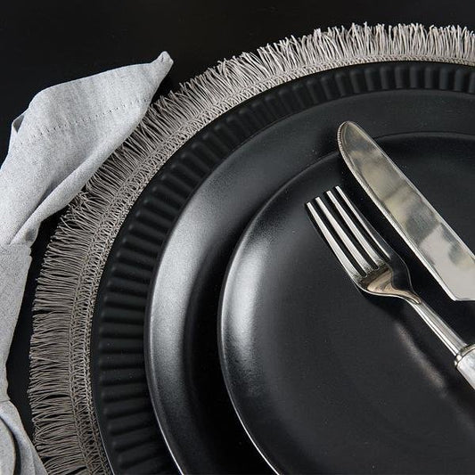 Jogo Americano Lana Cimento Queimado - DoceLar Loja