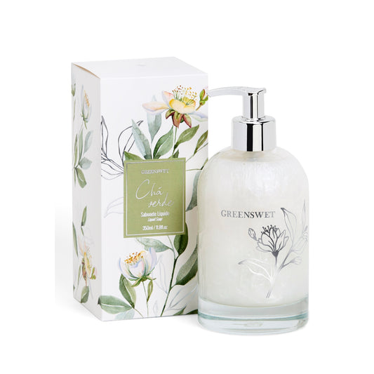 Saboneteira 350ml Essencia Cha Branco