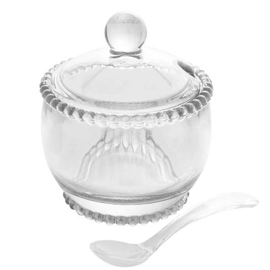 ACUCAREIRO CRISTAL DE CHUMBO C/COLHER PEARL 10x10x11cm