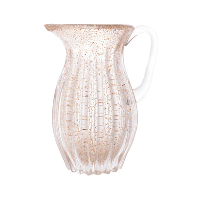 JARRA DE VIDRO ITALY TRANSPARENTE E DOURADO 1,4L