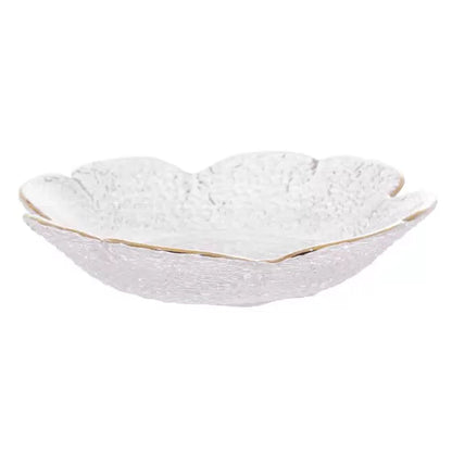 BOWL CRISTAL MARTELADO COM BORDA DOURADA TAJ FLOR-M