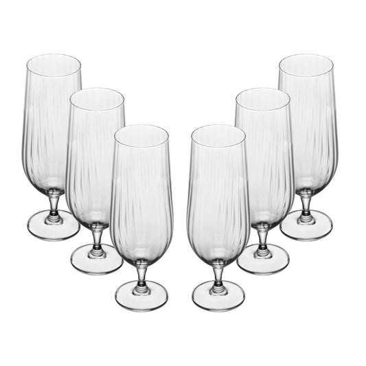 CJ 6 TACAS DE CERVEJA DE CRISTAL ECOLOGICO (LIVRE DE CHUMBO) COLUMBA OPTIC 470ML
