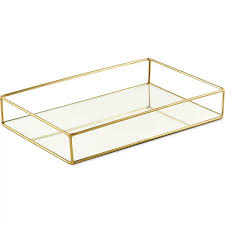 BANDEJA EM METAL COM ESPELHO