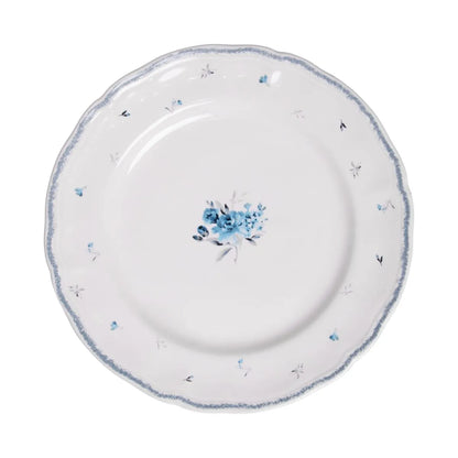 PRATO RASO FLORESCER 27CM AZUL CERAMICA WOLFF
