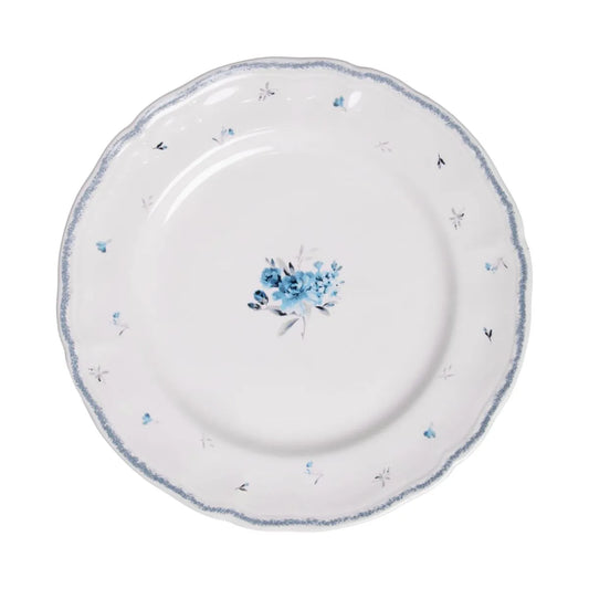 PRATO RASO FLORESCER 27CM AZUL CERAMICA WOLFF