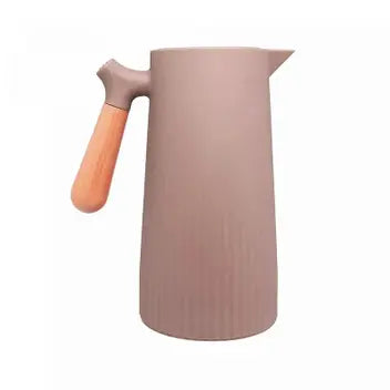 Garrafa Térmica de Plástico com Cabo de Madeira New Nórdica Nude 1L