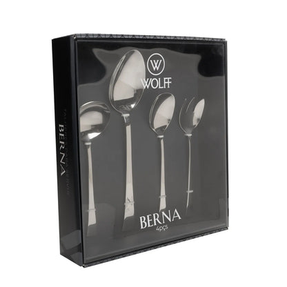 CJ 4 PEÇAS PARA SERVIR BERNA AÇO INOX WOLFF