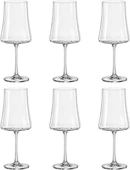 Jogo de 6 Taças P/Vinho Tinto Fundo Quadrado - DoceLar Loja