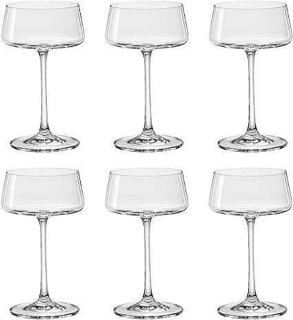 Jogo de 6 Taças P/Coquetel em Cristal Ecológico - DoceLar Loja