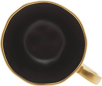 XICARA DE CAFE DE PORCELANA PRETO E DOURADO DUBAI 90ml