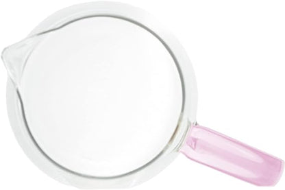 Jarra de Vidro Borossilicato c/Copo e Alça Fun Rosa 1,3L - DoceLar Loja