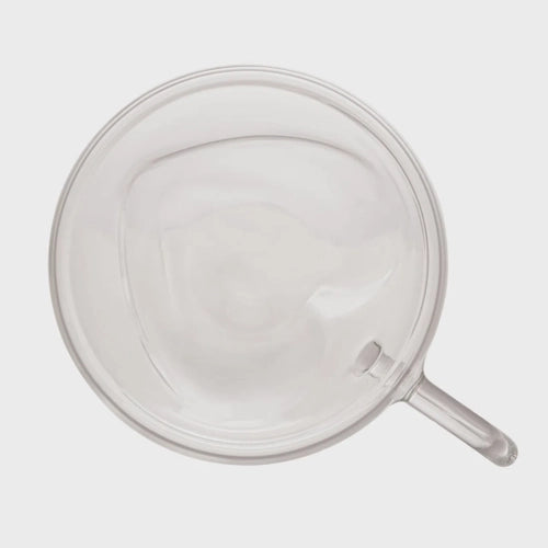 Jogo 2 Xícaras Parede Dupla Coração Vidro - DoceLar Loja