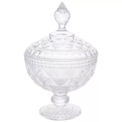 Potiche C/Pé de Cristal Diamond - DoceLar Loja