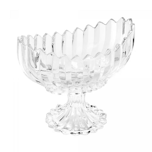 CENTRO DE MESA DE CRISTAL DE CHUMBO C/ PE GENEVA 28X15X23CM