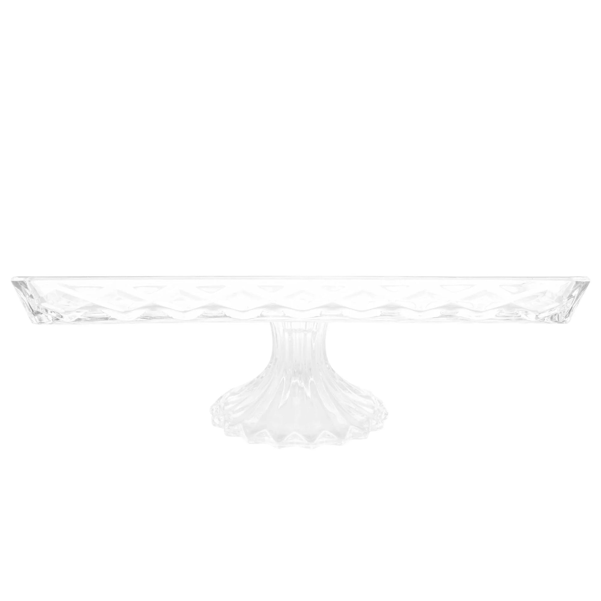 Travessa para Servir de Cristal com Pé Diamond - DoceLar Loja