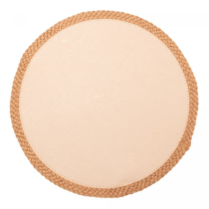 LUGAR AMERICANO COM BORDA JUTA 38CM OFF WHITE PVC