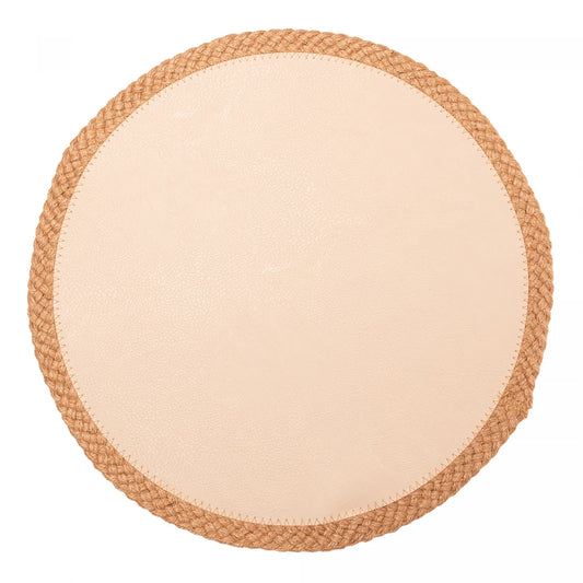 LUGAR AMERICANO COM BORDA JUTA 38CM OFF WHITE PVC
