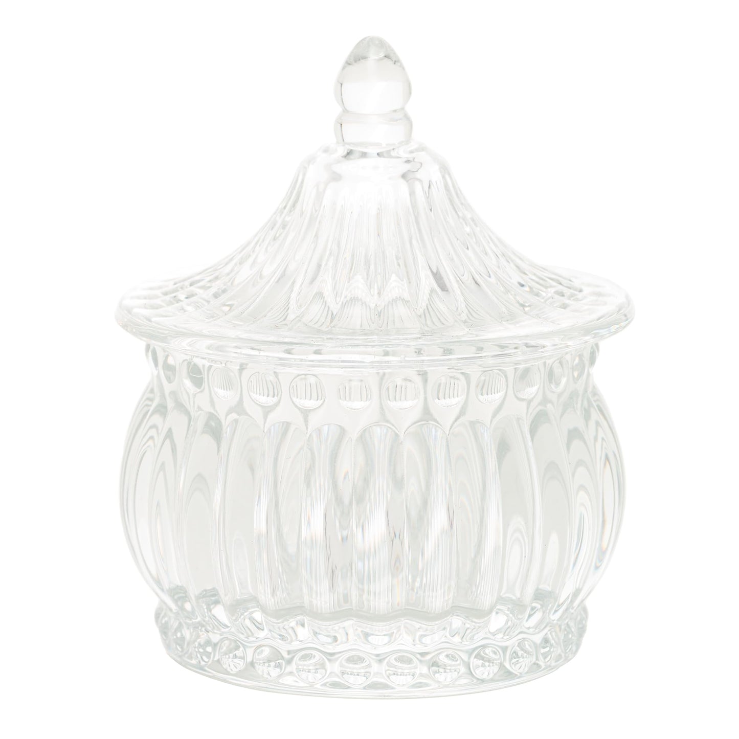 POTICHE DE VIDRO HAT STRIPES 8CM X 8CM X 9,5CM