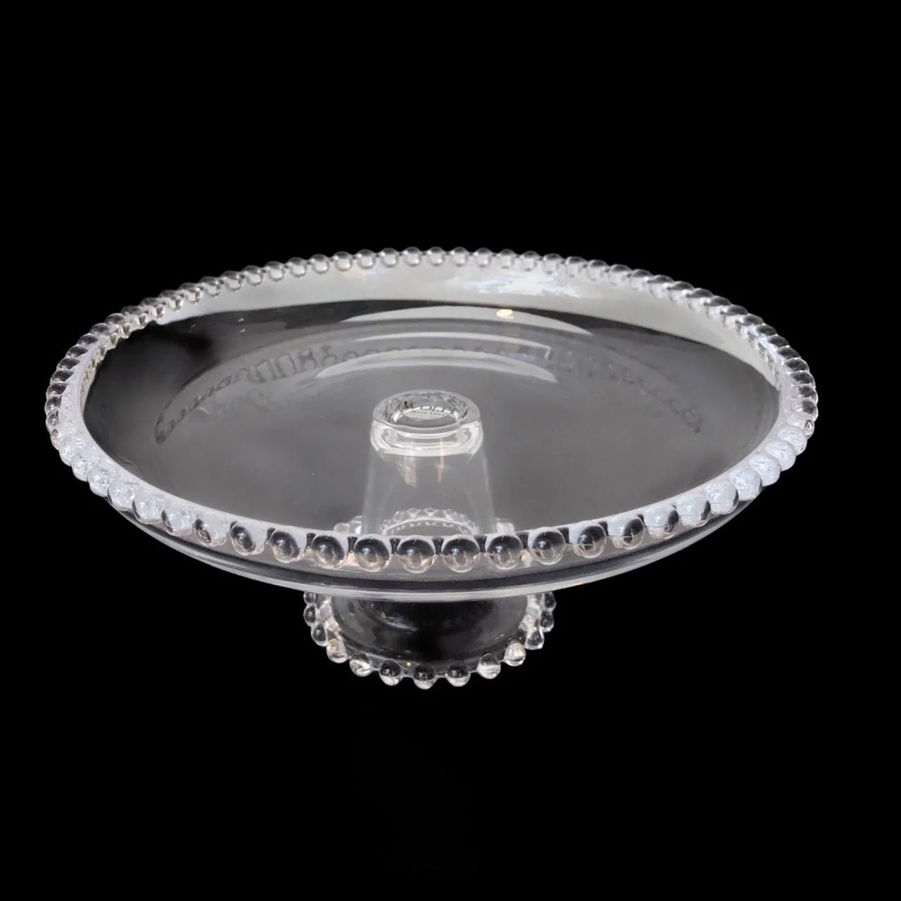 Prato Cristal com Pé Pearl - DoceLar Loja