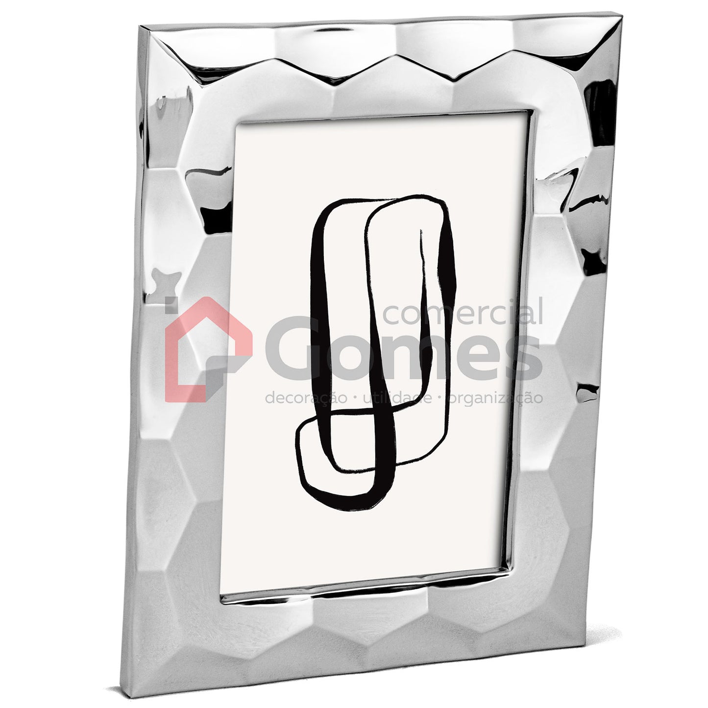 PORTA-RETRATOS EM METAL E VIDRO - 10X15