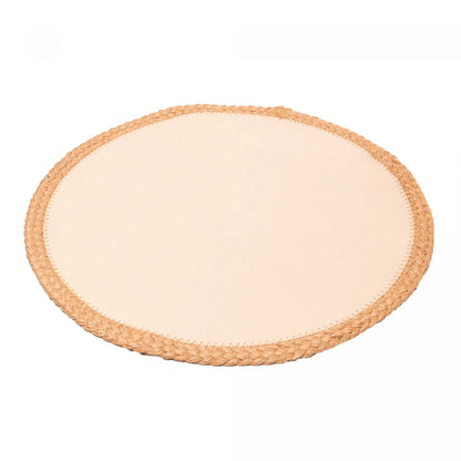 LUGAR AMERICANO COM BORDA JUTA 38CM OFF WHITE PVC