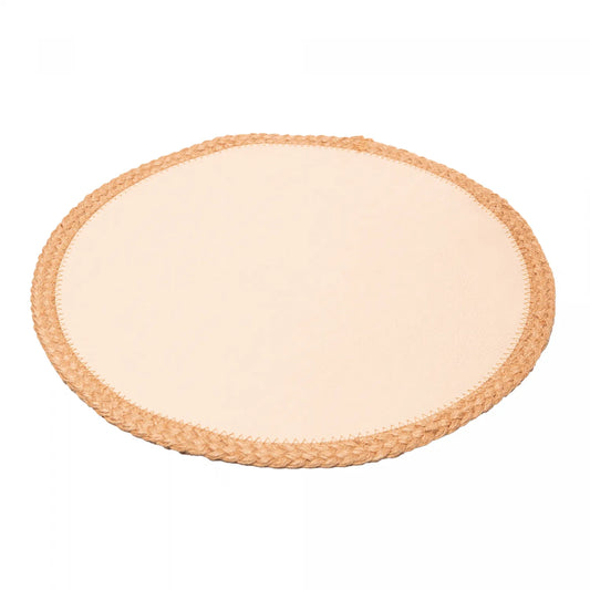 LUGAR AMERICANO COM BORDA JUTA 38CM OFF WHITE PVC
