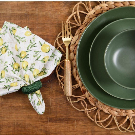 Argola de Guardanapo Rayon 4 peças Olive - DoceLar Loja