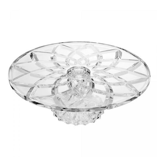 PRATO PARA BOLO COM PE DELI DIAMOND 30CM X 9,5CM VIDRO