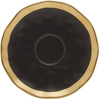 XICARA DE CAFE DE PORCELANA PRETO E DOURADO DUBAI 90ml