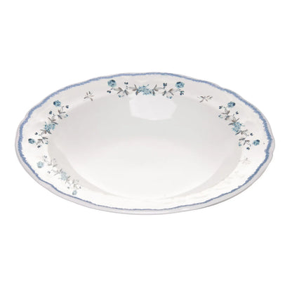 PRATO FUNDO FLORESCER 22CM AZUL CERAMICA WOLFF
