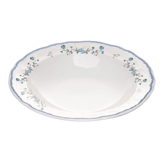 PRATO FUNDO FLORESCER 22CM AZUL CERAMICA WOLFF
