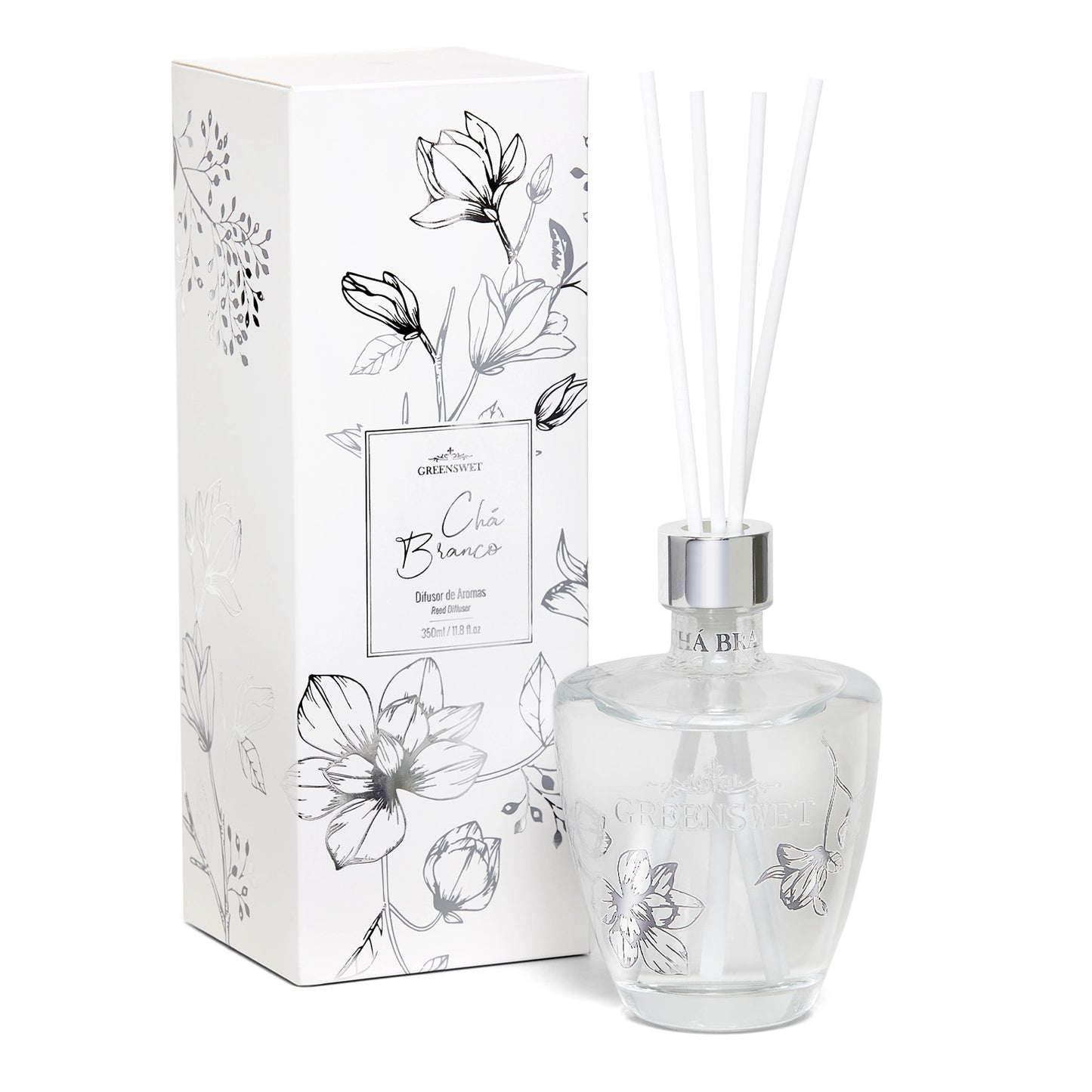 Difusor de Aromas 350ml Essencia Cha Branco