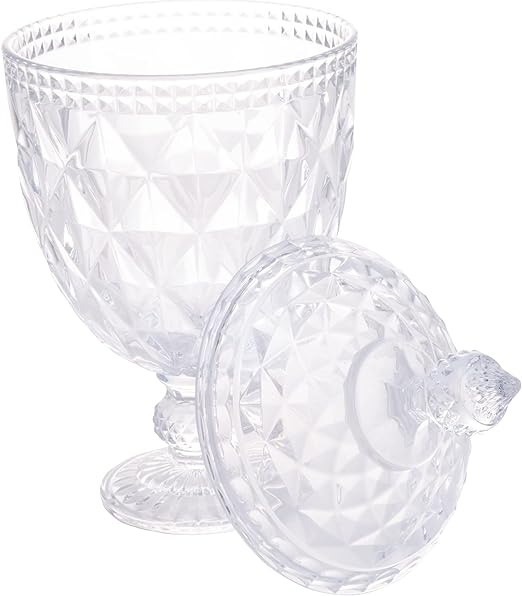 Potiche C/Pé de Cristal Diamond - DoceLar Loja