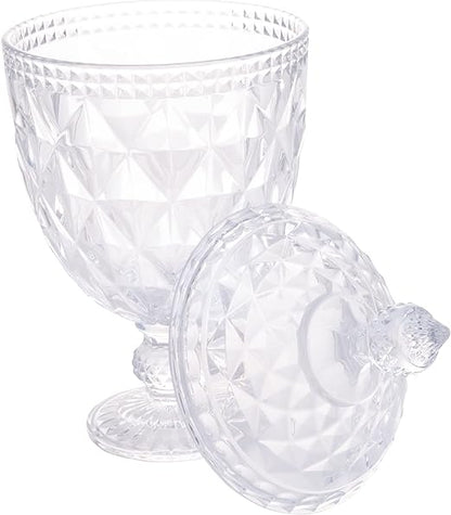 Potiche C/Pé de Cristal Diamond - DoceLar Loja