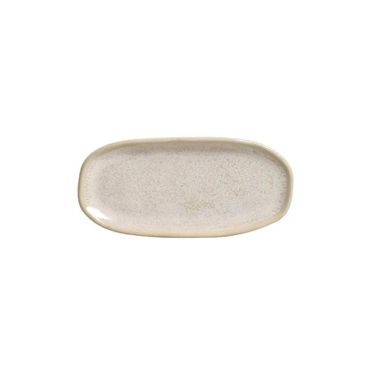 TRAV OVAL RASA MINI ORGANICO LATTE 16,5X8 CM 1O CLASSIFIC.