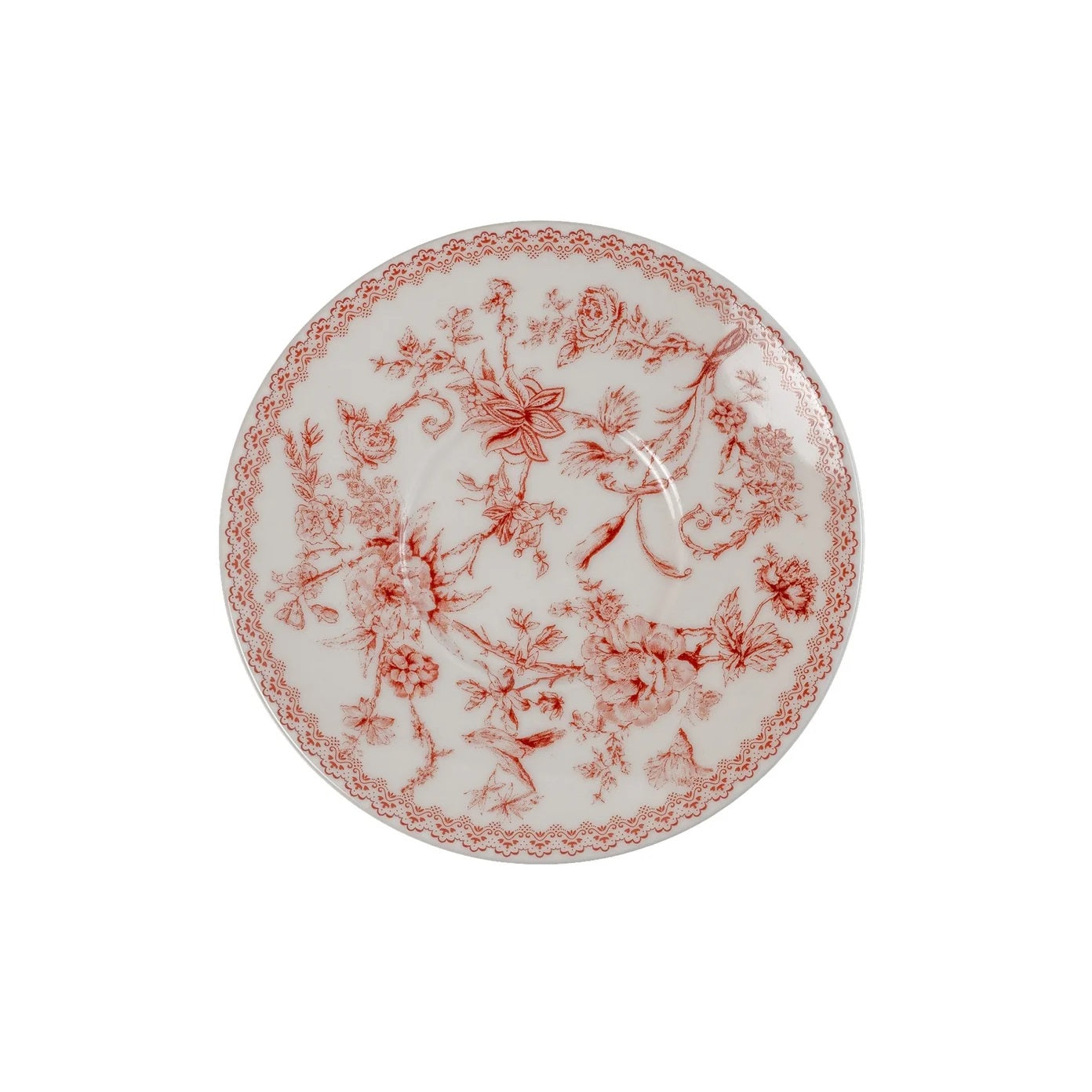 Jogo de 8 peças para café Hortênsia em new bone china 90ml bordô