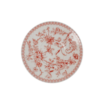 Jogo de 8 peças para café Hortênsia em new bone china 90ml bordô