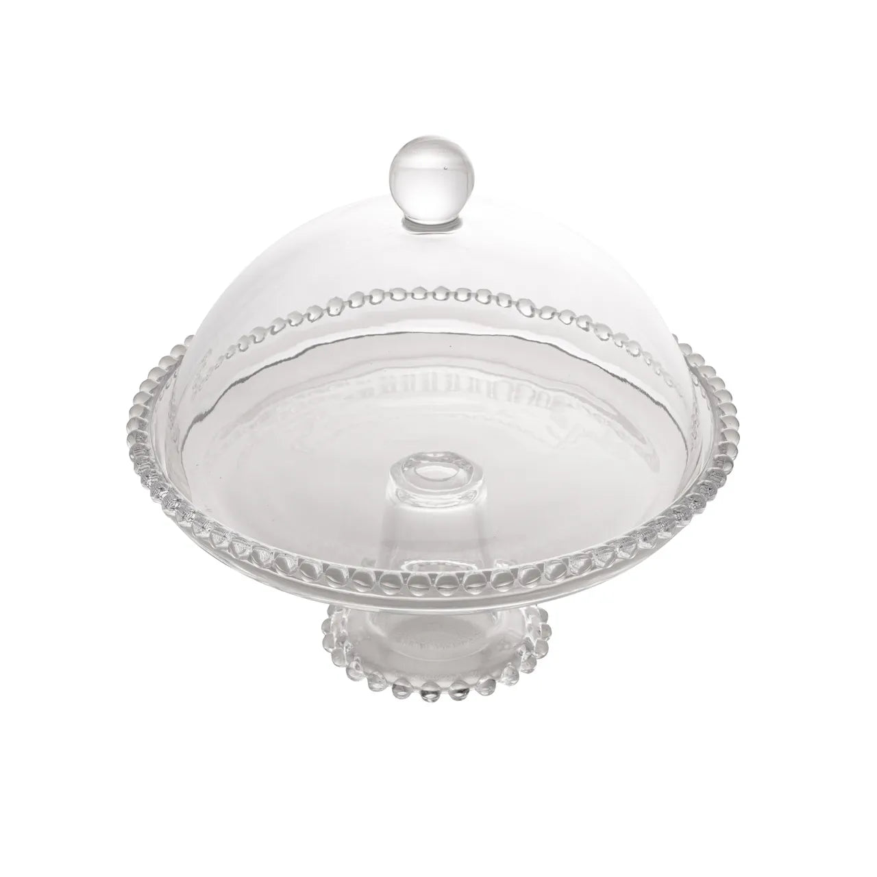 PRATO CRISTAL DE CHUMBO C/PE E TAMPA PEARL 20x18cm