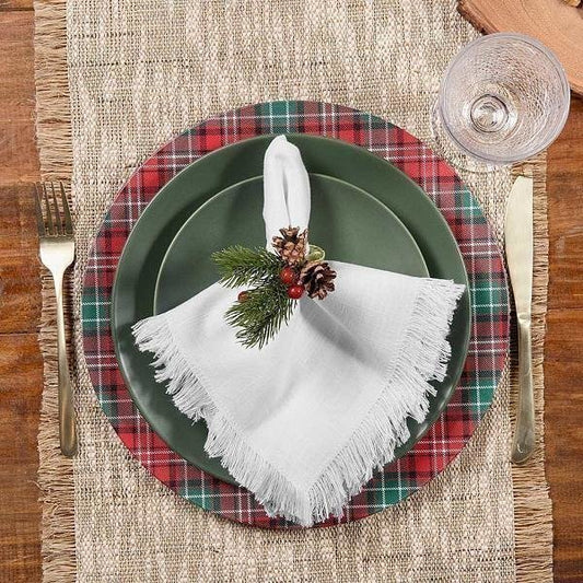 Guardanapo Franja Coloratta Branco - DoceLar Loja