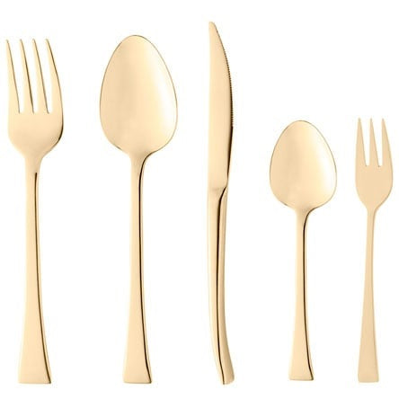 FAQUEIRO 30 PEÇAS DE AÇO INOX BERNA DOURADO