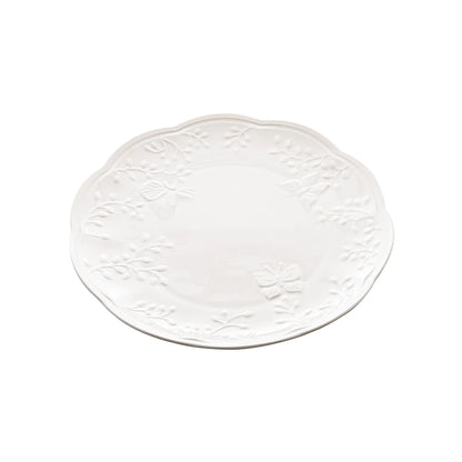 PRATO P/ SOBREMESA DE PORCELANA NEW BONE BUTTERFLY FLOWER