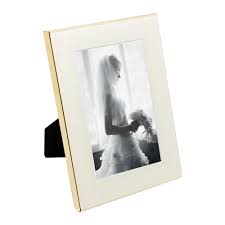 PORTA-RETRATO DE ACO INOX COM VIDRO BRANCO 10CM X 15CM