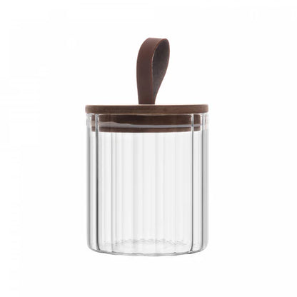 POTE DE VIDRO COM TAMPA DE ACACIA CLASSIC 560ML